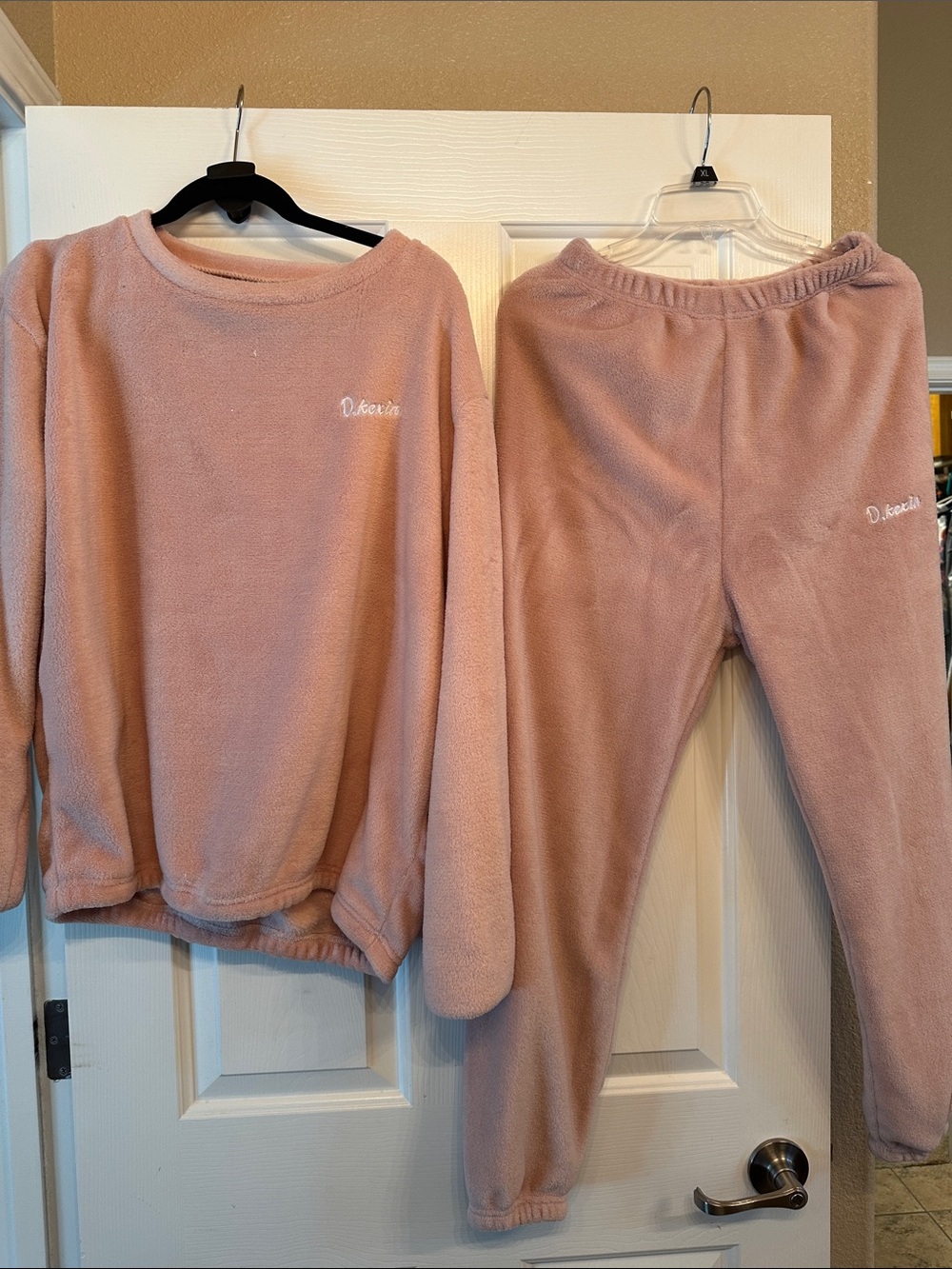 Cozy Plush Loungewear Set in Dusty Rose